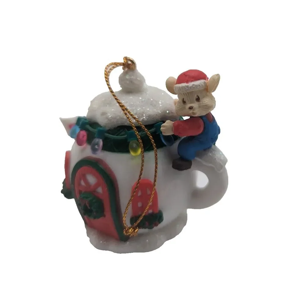 Vintage Westmar Traditions‎ Ornament 1995 Teapot House & Mouse